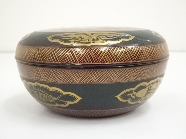 骨董品　茶道具　古常滑焼￼菓子鉢　時代箱　背景キズ　S203HI 道具 ] - 道具 古物 慶楽造 陶漆菓子器（箱付） | ネットショップ圭